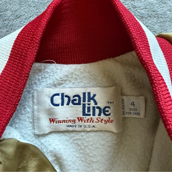 Size 4 Vintage Chalk Line San Francisco 49ers Bomber Varsity Jacket - Picture 7 of 7